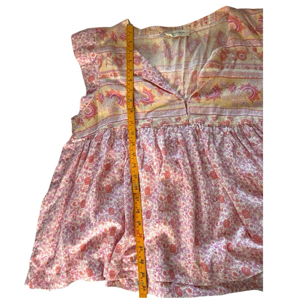 Lucky Brand Pink and Orange Floral Blouse - Picture 7 of 10
